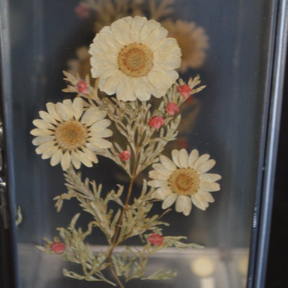 VTG International Silver Co Box Column Stained Glass Floral Flower Candle Holder - Picture 3 of 10